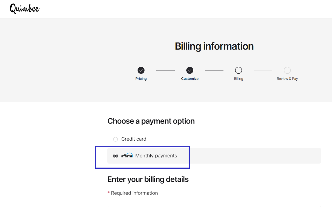 Can I make monthly payments on my Quimbee Bar Review or Quimbee Bar